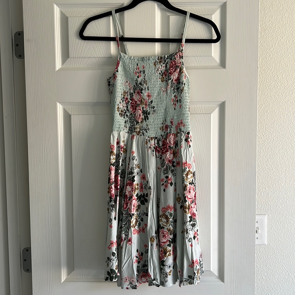 Angie Glacier Sundress - light blue floral